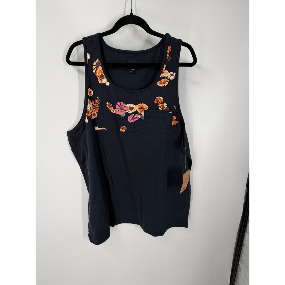 Vans Men's Hilby Tank Top Sleeveless Tropical Shirt Plant Leaf‎ Gym Sz XL New - Picture 2 of 7